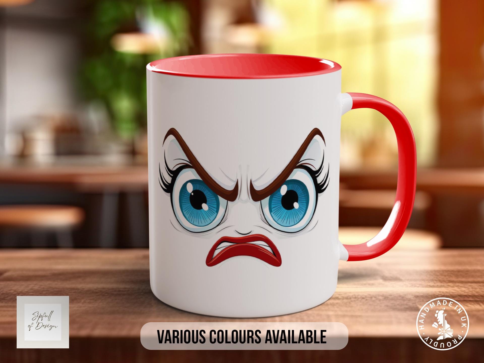 Funny Faces Mug - Sarcastic Coloured Mug Design 8