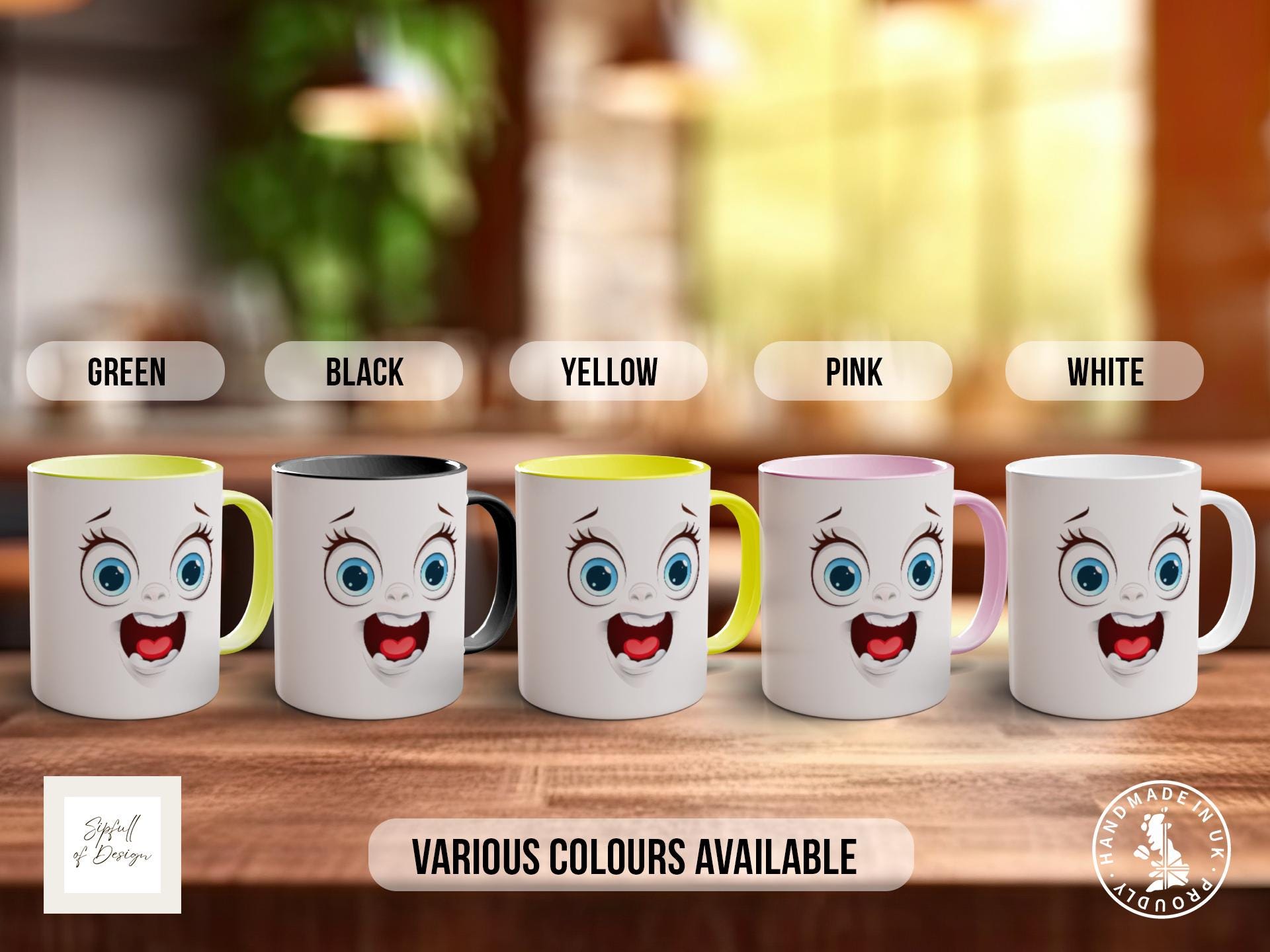 Funny Faces Mug - Sarcastic Coloured Mug Design 7