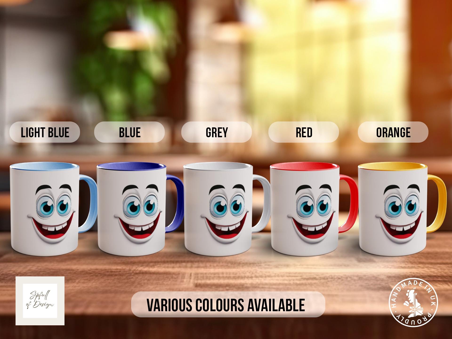 Funny Faces Mug - Sarcastic Coloured Mug Design 6