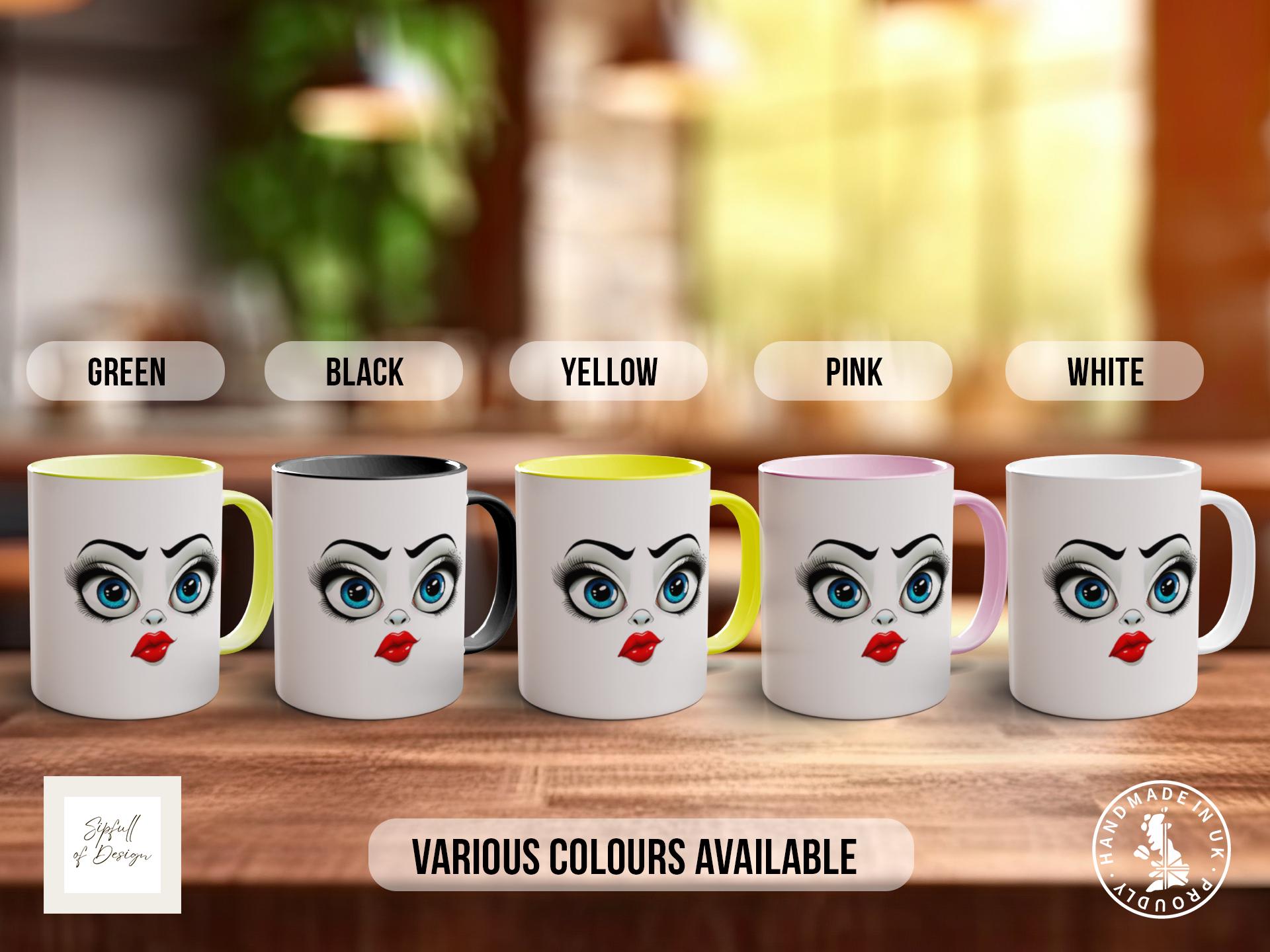 Funny Faces Mug - Sarcastic Coloured Mug Design 14