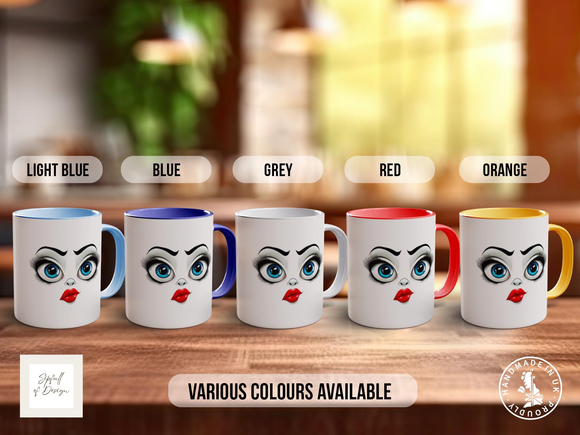 Funny Faces Mug - Sarcastic Coloured Mug Design 14