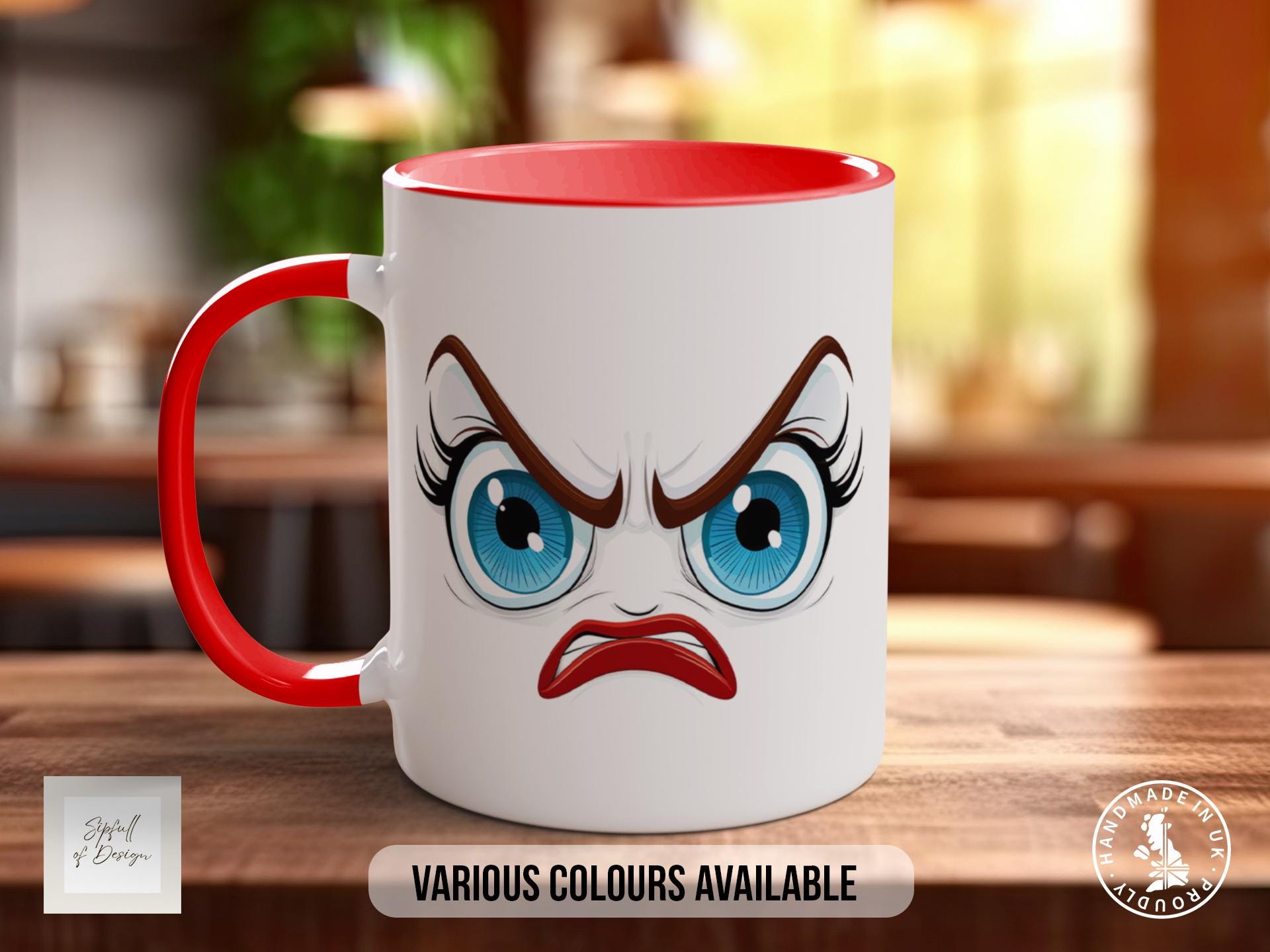 Funny Faces Mug - Sarcastic Coloured Mug Design 8