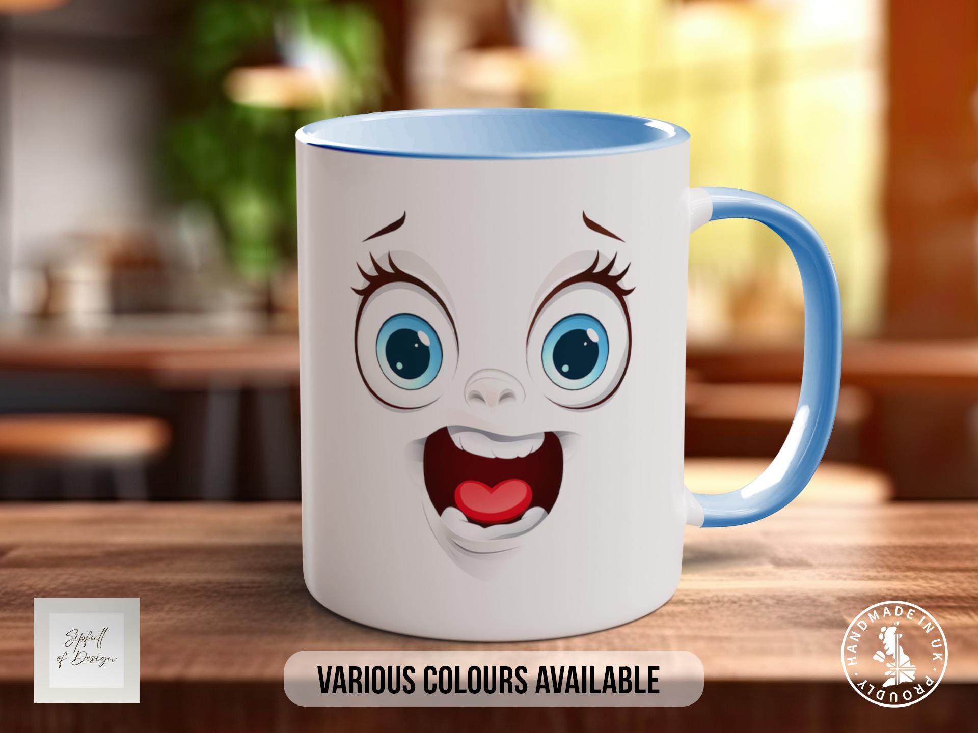 Funny Faces Mug - Sarcastic Coloured Mug Design 7