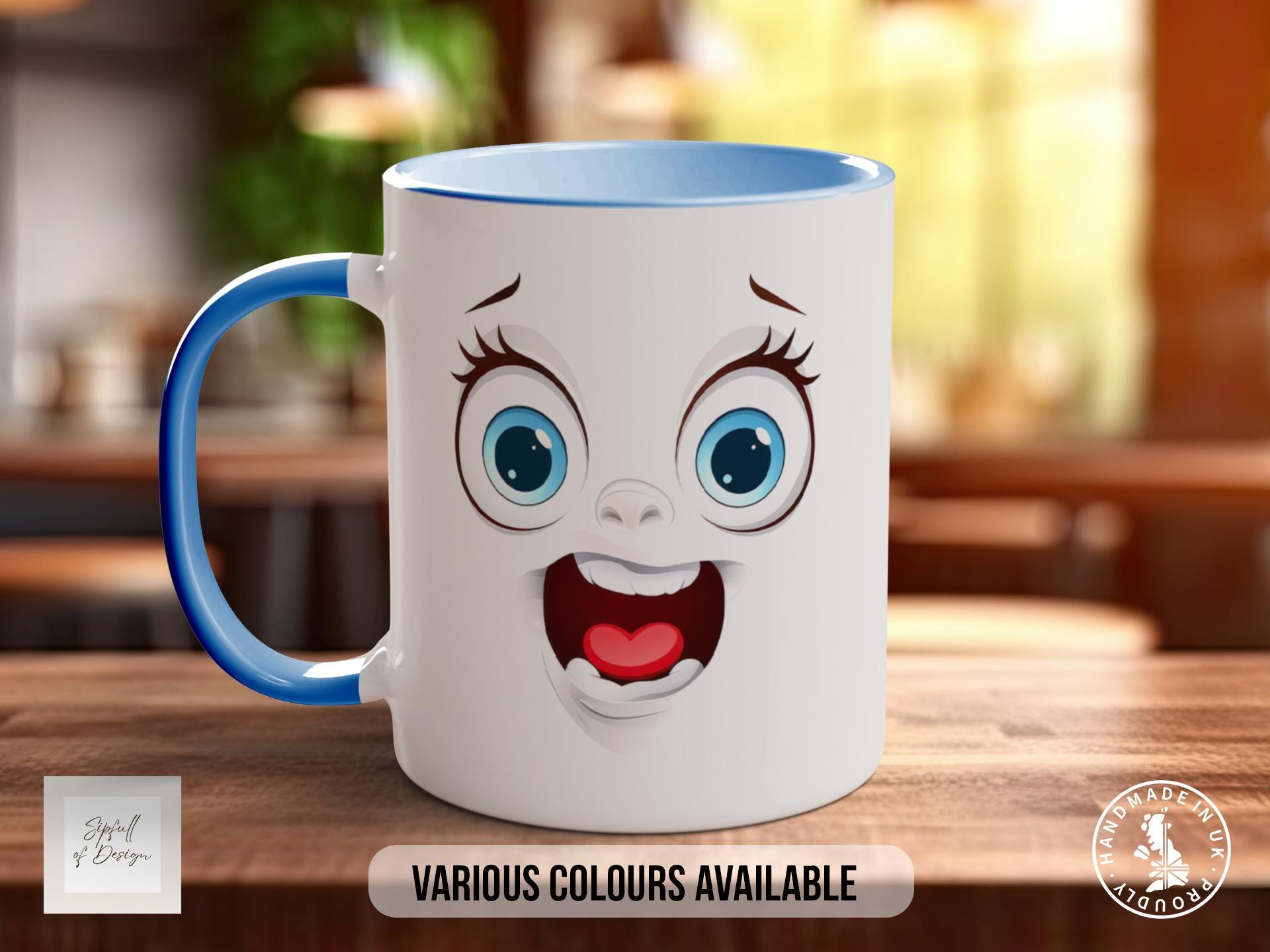 Funny Faces Mug - Sarcastic Coloured Mug Design 7